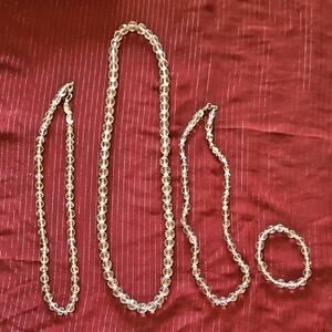 3 Assorted Handmade Beaded Necklaces and Bracelet